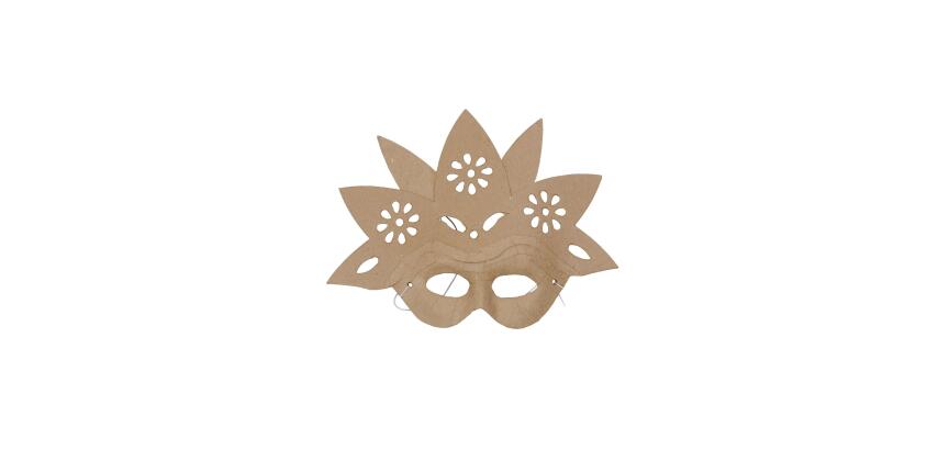 Masque fleur 9x23x22cm - Kraft