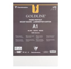 Goldline contrecollé pour passe-partout paquet 10F A1 1,25mm - Blanc