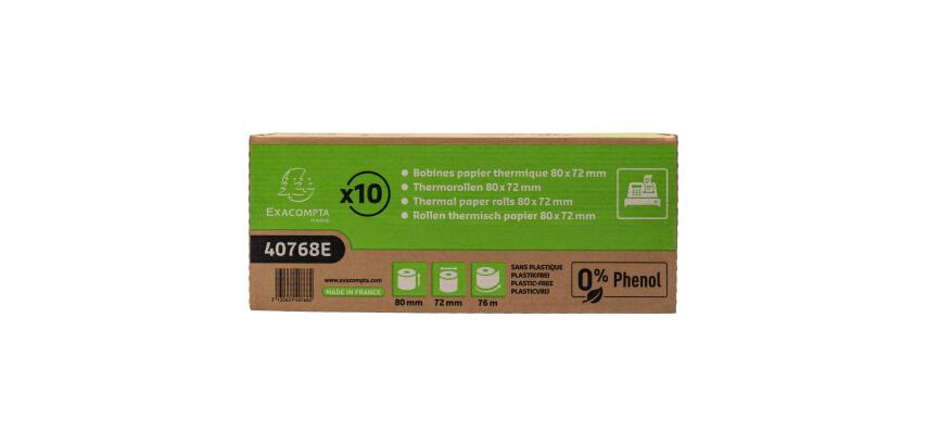 Spools Boxes Exacompta 40768E - w 80 mm x L 76 m, Ø 72 mm - 1 ply - pack of 1