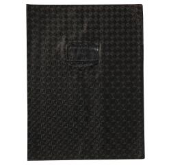 Protège-cahiers grain losange PVC 18/100ème avec porte-étiquette 24x32 cm