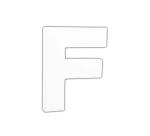 Petite lettre F 12cm - Blanc