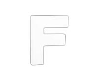 Letter 12cm, F. - Wit