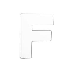 Letter 12cm, F. - Wit