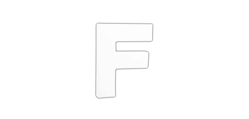Petite lettre F 12cm - Blanc
