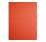 Cahier reliure intégrale Linicolor ESSENCE A4 180 pages petits carreaux couverture plastique polypropyène rainuré - Rouge garance
