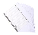 Intercalaires imprimés à touches plastifiées - 10 touches 1 à 10 - A4 maxi - Blanc