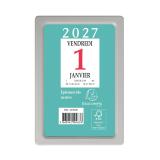 Bloc éphéméride neutre sans support 6,5 x 9,7 cm - 2027 - Vert