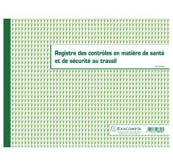 Piqûre 24x32cm - Registre des contrôles de santé et de sécurité au travail - 20 pages