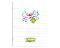 Cahier Travaux Pratiques piqué 8000 POLYPRO 17x22 cm 64 pages grand carreaux + uni 90 g - Incolore