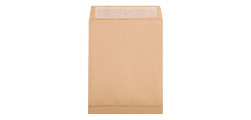 Boite de 250 Pochettes Kraft Brun 24-260x330 mm avec Soufflet de 30 mm - Auto-Adhésives - 120g/m2 - Brun