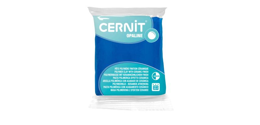 CERNIT - A Bar of Opaline Polymer Clay - Baking Modelling Clay - Primary Blue Colour - 56 g Block - CE0880056261C