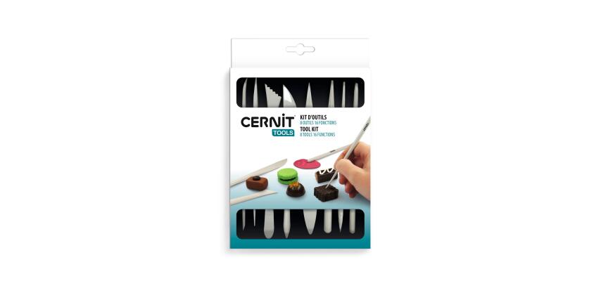 Cernit set 8 werktuigen - Wit