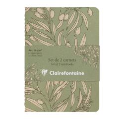 Jardin des Sens, Set mit 2 Notizheften mit Fadenbindung, A6 10,5x14,8 cm, 32 Blatt liniert 90g, sortiert