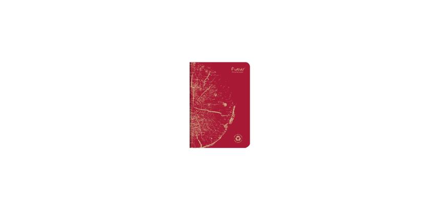 Carnet piqué FOREVER PREMIUM 100% recyclé A5 96 pages ligné papier recyclé blanc 90 g - Rouge brique