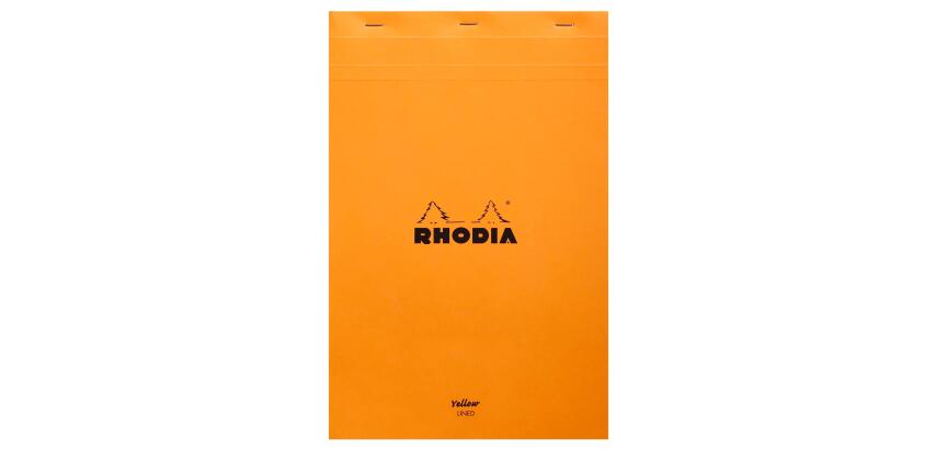 Bloc agrafé N°19 A4+ 80 feuilles  lignées + marge 80 g. - Orange