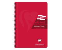 Cahier reliure intégrale EUROPA GLOSSY A4 180 pages détachables micro-perforées ligné + marge - Rouge