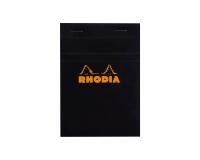 Bloc agrafé Rhodia N°13 10,5x14,8 cm 80 feuillets petits carreaux 5x5 80g - Noir