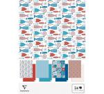 PAPIERS IMPRIMÉS, Ramette de 24 feuilles 150g/m2 au format 21x29,7cm - Céramique - Multicolore