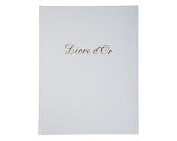 Livre d'or Balacron avec titre 100 pages blanches - 27x22 cm vertical