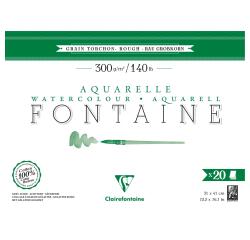 Fontaine bloc collé 4 côtés 20F 31x41cm 300g grain torchon