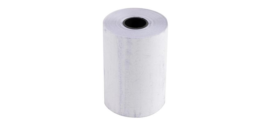 Rolle für Kartenzahlung, 57mm x 8m, 2-lagig, chemisch reagierend, im Kern nicht geklebt, 60g - Weiß