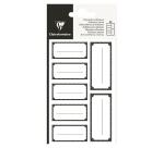 Adhesive labels, black rectangle - Black