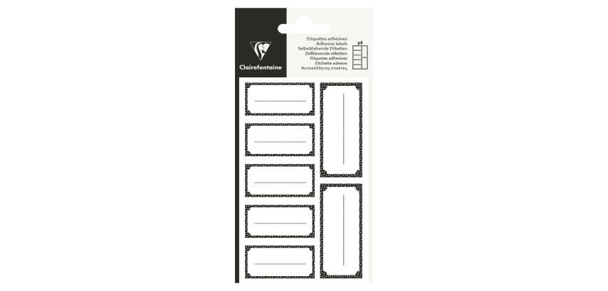 Adhesive labels, black rectangle - Black