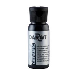 DARWI Kalte Keramikfarbe, Flasche 50ml, Schwarz - Schwarz