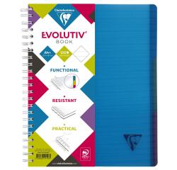 Evolutiv'Book Linicolor INTENSIVE cahier reliure intégrale A4+ 240 pages détachables perforé 4 trous ligné + marge + cadre en-tête + 3 intercalaires couverture plastique polypropyène rainuré Couleur aléatoire - Assortis