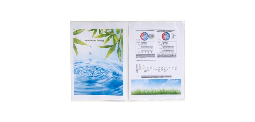 Sachet de 10 étuis de protection doubles polypropylène 12/100e - A4 - Cristal