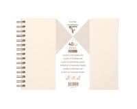 40-sheet customizable album 200g/m² in 27x20cm size - Iridescent ivory