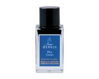 Encre 1670 à paillettes dorées 15ml - Bleu océan