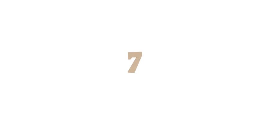 Chiffre 7 kraft 20cm - Kraft