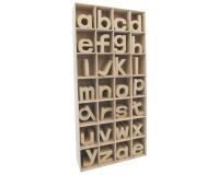 Présentoir plein petites lettres alphabet kraft - Kraft