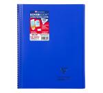 Cahier reliure intégrale enveloppante Koverbook 24x32cm 160 pages petits carreaux couverture polypropylène transparent - Assortis