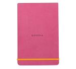 Rhodiarama Webnotepad rembordé rigide 9x14 cm 192 pages ligné microperforé papier ivoire 90g fermeture élastique - Fuchsia