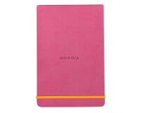 Rhodiarama Webnotepad rembordé rigide 9x14 cm 192 pages ligné microperforé papier ivoire 90g fermeture élastique - Fuchsia