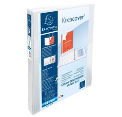 Carpetas con anillas - Kreacover ® 3 bolsillos A4 MAXI - 2 anillas D 20 mm - Blanco