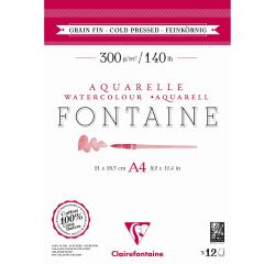 Fontaine bloc collé 2 côtés 12F A4 300g grain fin