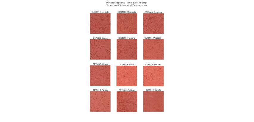 Cernit plaque de texture Freestyle - Gris