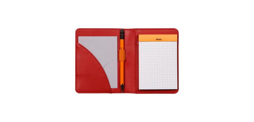 Rhodiarama livret porte-bloc N°11 pour bloc ou carnet format A7 - Coquelicot