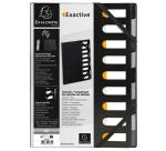 Trieur rigide HARMONIKA® Exactive® dos extensible 9 compartiments - Noir