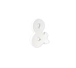 Weißes Pappmaché, Satzzeichen &, 20,5cm - Weiß