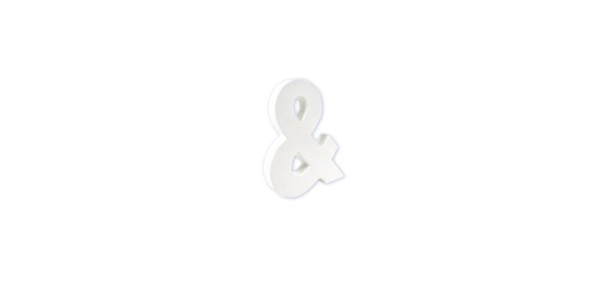 Lettre & 20,5cm - Blanc