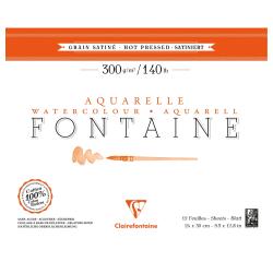 Fontaine bloc collé 1 côté 12F 24x30cm 300g grain satiné