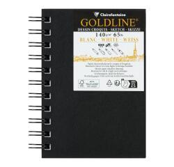 Goldline carnet spiralé 50F A6 140g portrait - Blanc