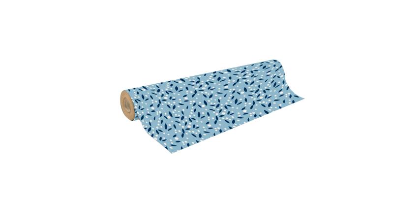 Kraft brut 70g, rl 50x0,70m Minimalist - Bleu