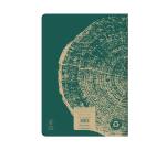 Cahier piqué FOREVER PREMIUM 100% recyclé A4 96 pages ligné papier recyclé blanc 90 g - Vert pin