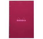 Rhodia gehefteter Block, COULEURS N°20 A4+/21x31,8 cm, 4-fach gelocht, 80 Blatt kariert 80g, mikroperforiert - Pflaume