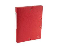 Boite de classement Exabox Dos 40mm Carte lustrée Scotten - A4 - Rouge